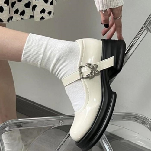 오노마 ONM 여성 나비 포인트 통굽 로퍼 키높이 샌들힐 13871993