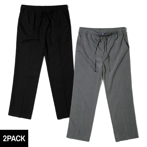 앨빈클로 2PACK 섹스 스트레이트핏 이지 밴딩 슬랙스 2종 패키지