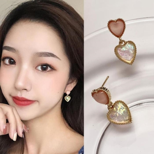 트윙클  여자 더블하트 기프트 여자친구 귀걸이 12031576