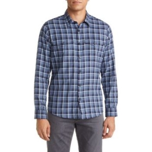 보스 4288266 Nathan Check Relaxed Fit Button-Up Shirt