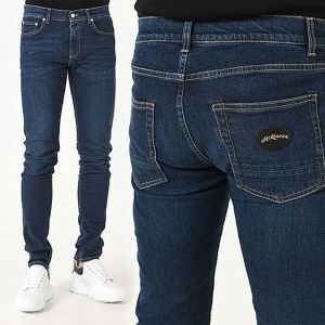 알렉산더맥퀸 제이큐 로고 패치 미드라이즈 Slim핏 진 12주년 다크그레이 631650 QPY77 1001