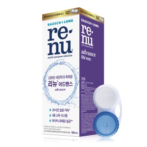 리뉴 어드밴스 렌즈세척액 500ml x1개 + 렌즈케이스