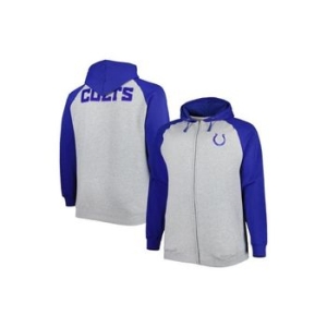  인디안 4381141 PROFILE Mens Heather Gray apolis Colts Big Tall Fleece Ragla..