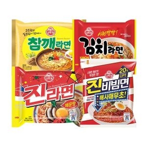 오뚜기  진라면 5봉 + 진비빔면 4봉 + 참깨라면 4봉 + 김치라면 5봉33009388