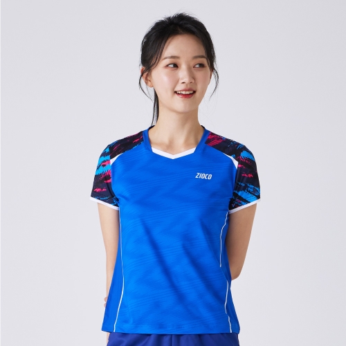 환스포츠 지오코 APT-1016R 블렌딩 블루 여성 반팔 티셔츠 배드민턴의류 탁구복 APT1016R 블렌딩 블루 -F90