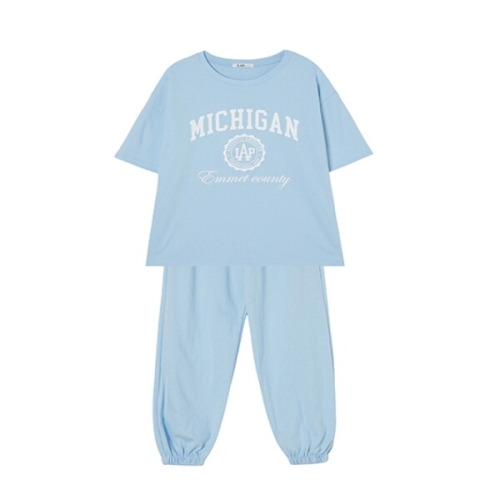 랩 미시간 배색 프린트 긴바지 SET AQ2EX441