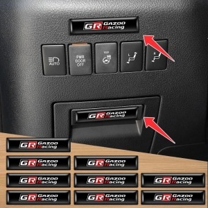 FSJC 3D GR 로고 에폭시 자동차 인테리어 장식 스티커 도요타 스포츠 GR 스포츠 CHR RAV4 어벤시스 프라도