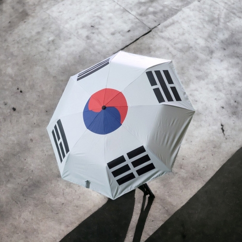 크로반 3단 접이식 태극기 우산 KR15 안중근 의사 후원