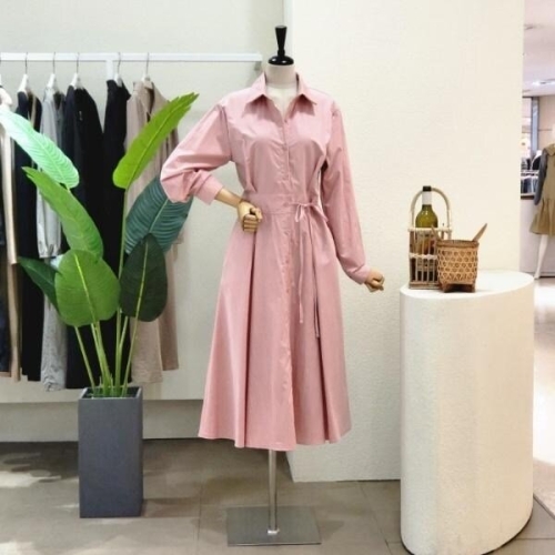 포커스 W쇼핑 사이드 리본 A라인 롱원피스 FS4B7OP01099 W쇼핑