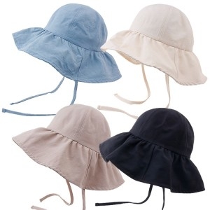 마메든 넓은 셔링챙 끈 벙거지 4color 여성 여름 예쁜 바캉스 비치모자OM-B31045