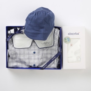 압소바 테라반소바디슈트(모자)가제손수건세트 (AZ310644-SET)