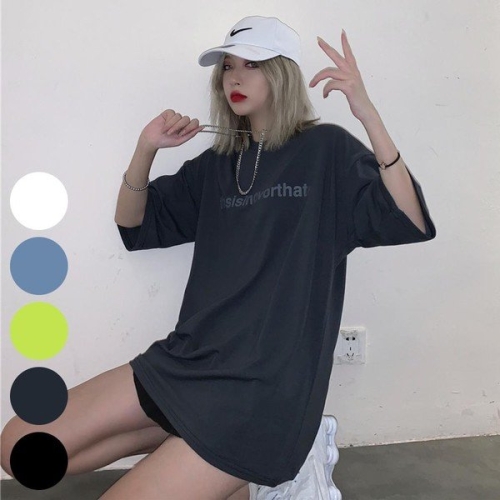 시드마켓 텍스트심플나염반팔티 403J981S 빅사이즈 여성의류