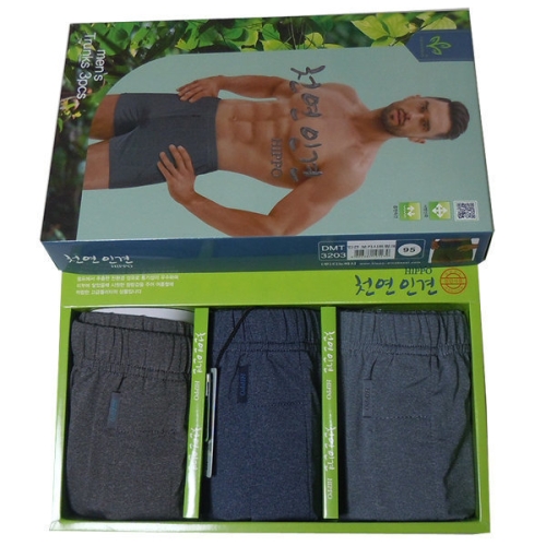 디노바시 HIPPO천연인견 남자 사각 팬티 DMT3203 인견 남성 트렁크 3매입 DMT3203/3매입 100호