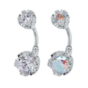 트윙클  셀러허브 OFJ42Q84 룩 실버 크리스탈 배꼽 피어싱 2종 셀러허브