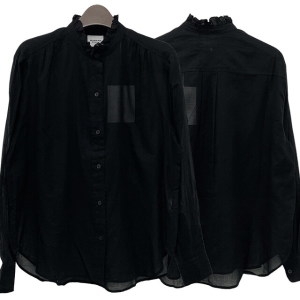 이자벨마랑 명품논현 더팩토리 에뚜왈 GAMBLE 면 블라우스 블랙 HT0186FA A