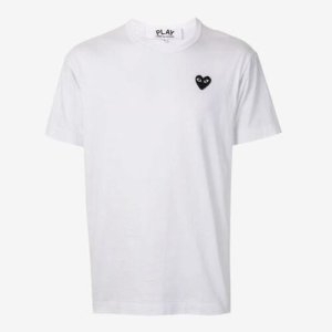 꼼데가르송 플레이 블랙 하트 티셔츠 화이트 AX-T064-051-2