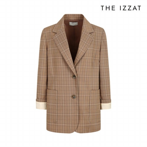 더아이잗 체크 싱글 투버튼 재킷 IP3A0JK231