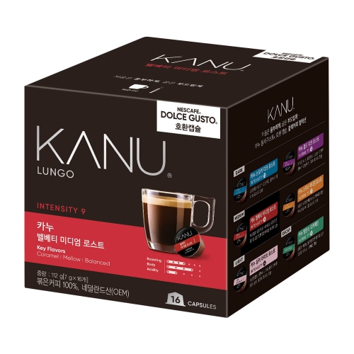 동서식품  카누 벨베티 미디엄 로스트 캡슐커피(돌체구스토 호환) 16캡슐