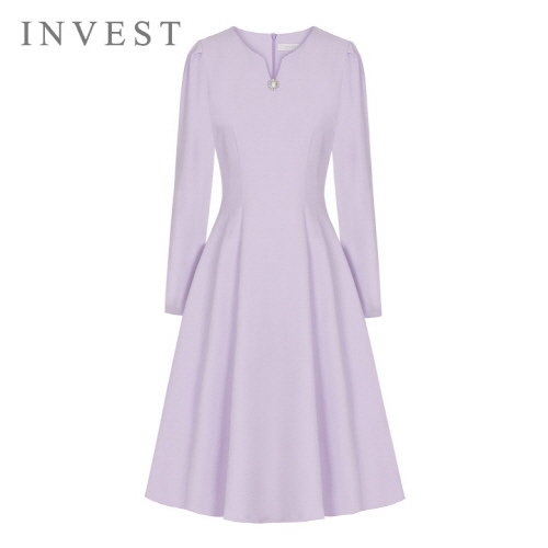 인베스트 77까지진주슬릿넥플레어원피스_INI4S1OP3140