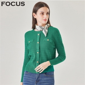 포커스 골드버튼꽈배기울니트_VFI3F3KT2161