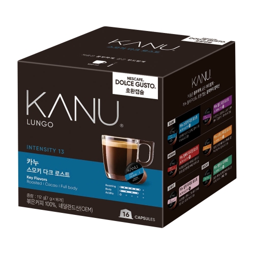 동서식품 카누 스모키 다크 로스트 캡슐커피(돌체구스토 호환) 16캡슐