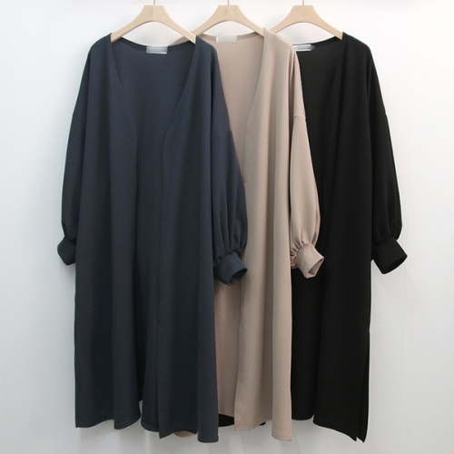 아이우먼 빅사이즈사랑해요 K232L403 리버플퍼프소매가디건 NO