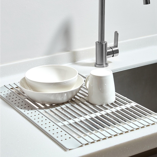 자연주의  수저 건조까지 가능한 실리콘 싱크 롤매트