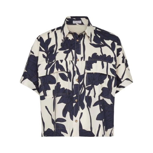 브루넬로쿠치넬리 나뭇잎 프린트 셔츠 ML942RC506C6014 T