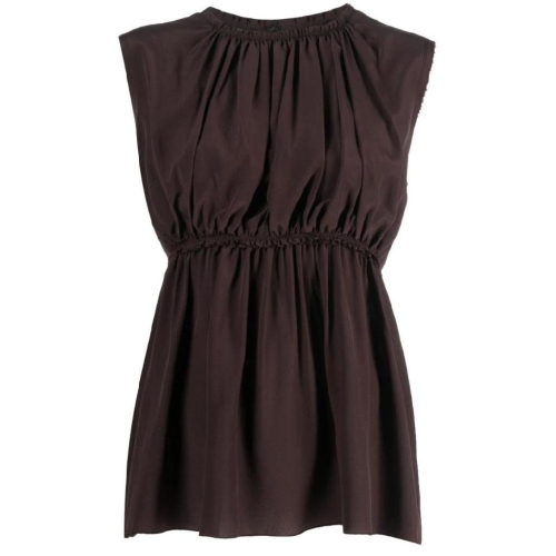 랑방 실크 주름 민소매 블라우스 RWTO00165735A23 T