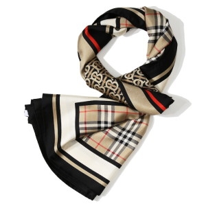 버버리 프린트 실크 스카프_8011951 A7026
