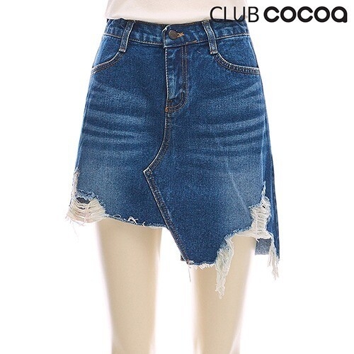 클럽코코아 트렌디컷데님스커트_C2A2SK4558