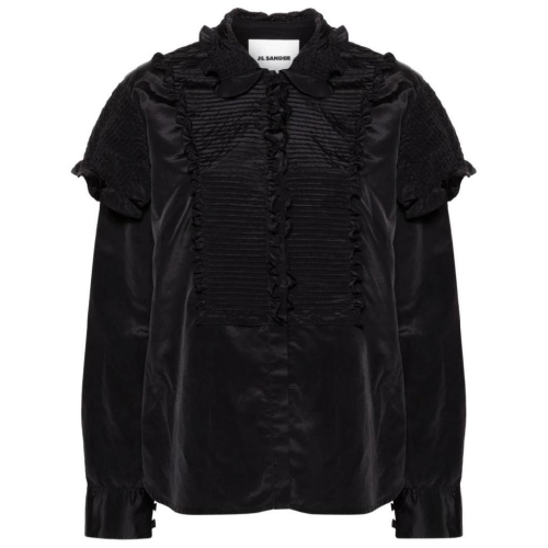 질샌더 러플 버튼 업 블라우스 J02DL0172J70154 T