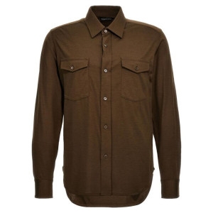 톰포드 남성 실크 블렌드 셔츠 JBL001JMS001S23KB386 Brown BP