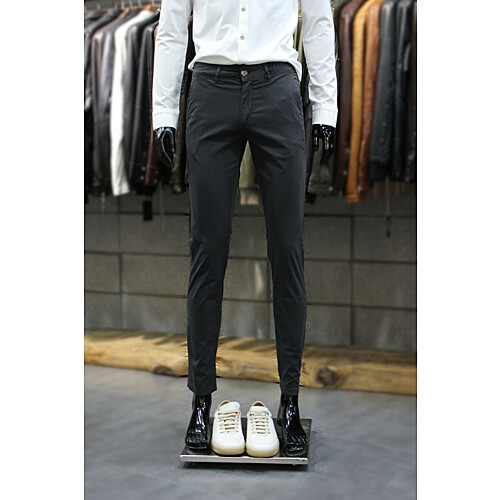 빠니깔레 이태리 가먼트다잉차콜 슬림스판면팬츠 f-gcpt11ch