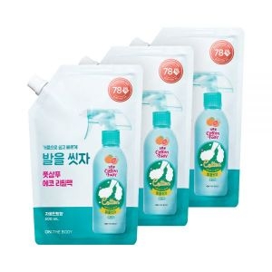 온더바디 발을씻자 코튼 풋샴푸 자몽민트향 리필 500ml