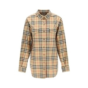버버리 빈티지체크 긴팔셔츠 아카이브 베이지 여성 8022285 A7028