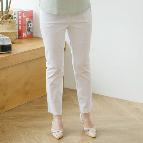 조이마담 PT90133 썸머 와펜 면스판 밴딩팬츠 바지 엄마옷 50대60대 중년여성의류 마담의류