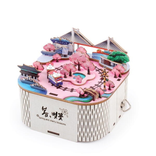 영공방  DIY 회전우드오르골 봄, 벚꽃