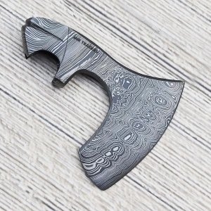 AXE  Head I 핸드메이드 다마스커스 바이킹 도끼 수염 캠핑 중세 나무 자르기 및 쪼개기용 Ax-4129