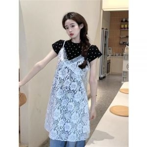 쉬폰 이너 레이스 원피스 시스루 속치마 레이어드원피스 JIKTEM BW4032317