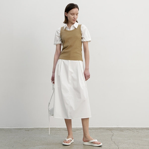 나인 OP-6181 ESSENTIAL COLLAR SHIRT DRESS