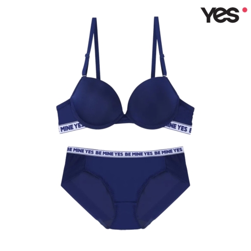 YES 시그니쳐 블루 브라 헴팬티 세트_YDWBZ472YDWPZ472