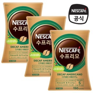 네슬레 네스카페 수프리모 디카페인 150G 파우치 리필 3팩