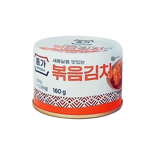 종가집 새콤달콤 맛있는 볶음김치캔 160g 36개 / 여행용 휴대용 김치통조림