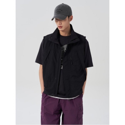 에잇세컨즈 나일론 절개 베스트 블랙 264339FYP5