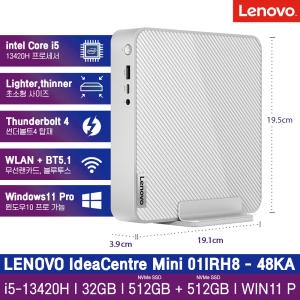 레노버 Mini 01IRH8-48KA Win11Pro[32GB, M.2 512GB + M.2 512GB]