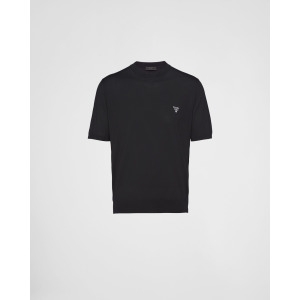 프라다 Superfine 울 크루넥 스웨터 블랙 UMB266 1ZLE F0002 S 212