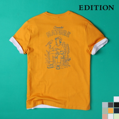 에디션 크라운 베이직 라운드 그래픽 반팔 티셔츠 NEC2TR1906 트렌디 감성의 스마트한 쇼핑공간