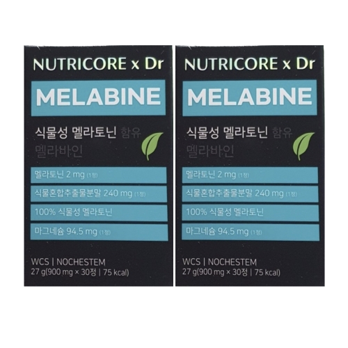 뉴트리코어 식물성 멜라토닌 함유 멜라바인 900mg 30정