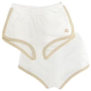 꾸레쥬 쿠레주 로고 콘트라스트 쇼츠_124JSH037JS0070